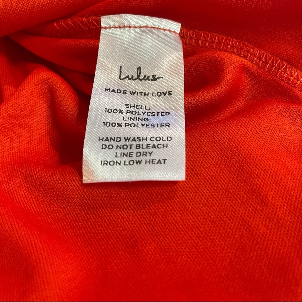 Lulus Always A Cutie Orange Tie-Back Mini Dress Size Small - Picture 11 of 14